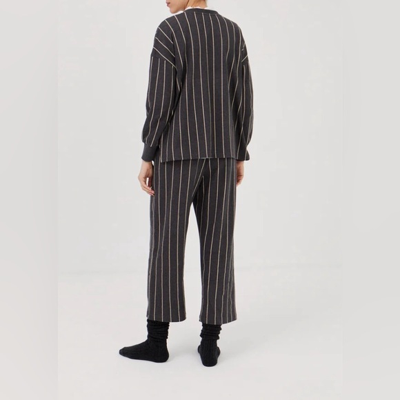 Mus & Bombon Lumbier Pants - Anthracite Stripe - Picture 2 of 3